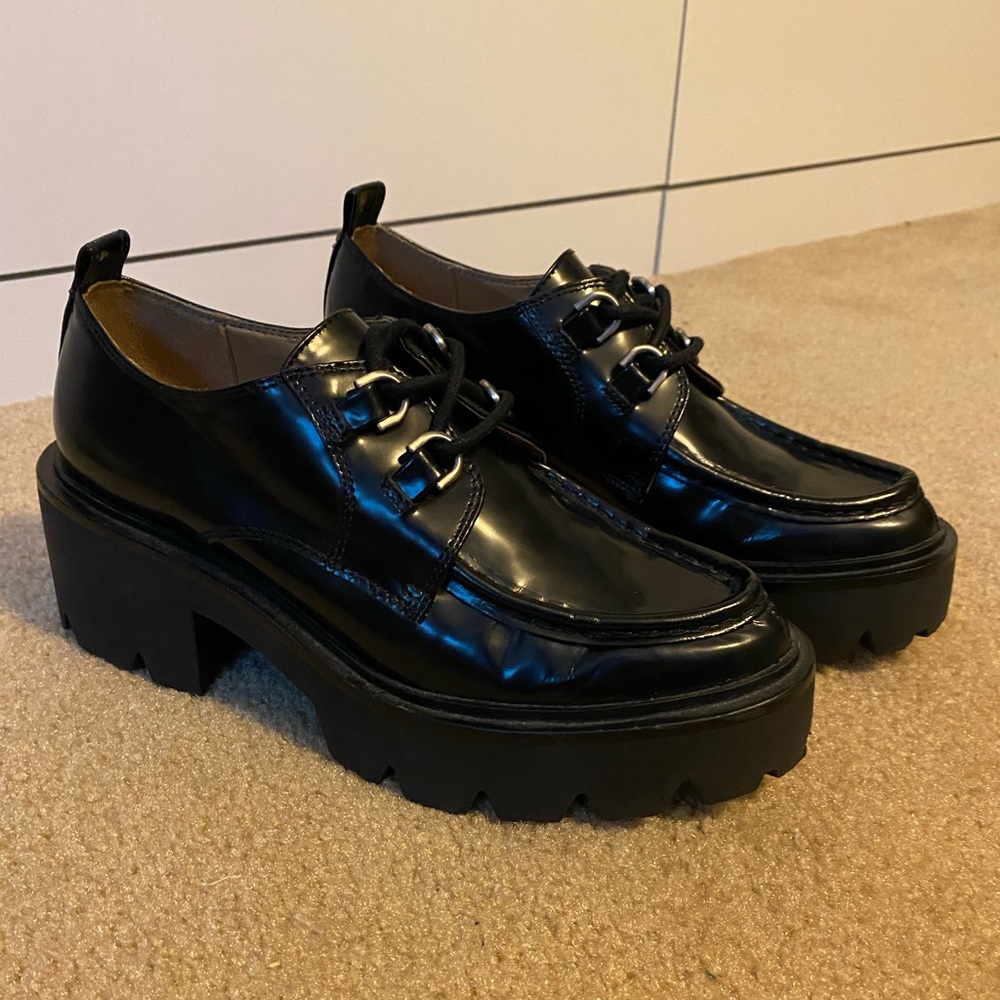 Sam Edelman Monna lace-up loafers size 6 black